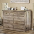 thumbnail image 5 of Merluxy Full Size Murphy Bed, Farmhouse Cabinet Bed with Charging Station and Storage Drawer for Bedroom & Guest Room, Grey, 5 of 9