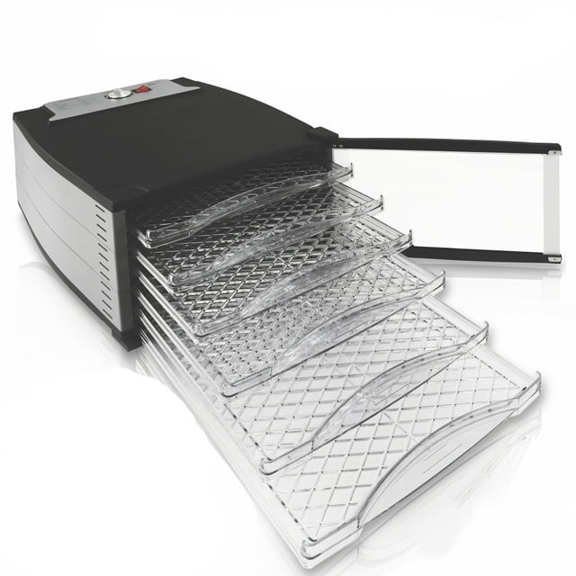 NutriChef PKFD52 Comptoir de Cuisine 6 Plateau Rack Déshydrateur Alimentaire Électrique Machine