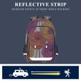 thumbnail image 5 of FORMRS Unisex School Backpack 17" Student Travel Bag with Laptop Compartment, Purple Hand Drawn Floral, 5 of 7