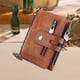 thumbnail image 4 of Cartera para hombre con bloqueo , cartera para hombre de piel de vacuno suave de material cuero, tarjetero plegable con cremallera, bolsillo para monedas c marrón Salvador Cartera de bloqueo RFID, 4 of 7