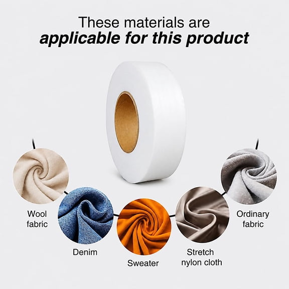 Buy 1 Get 1 Free Heavy Duty Iron-On Hem Tape, Permanent No Sew Fabric Fusing Tape for All Fabrics, Washable Bond for Hemming, Mending & DIY