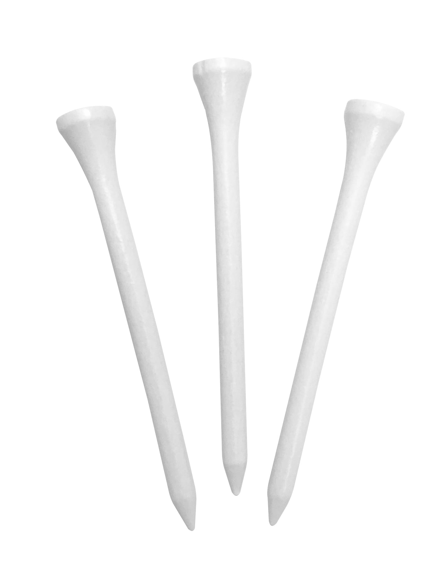 Pride Wood Golf Tee 3-1/4" White – 90 Count Durable Hardwood Tees for Consistent Launch and Superior Performance