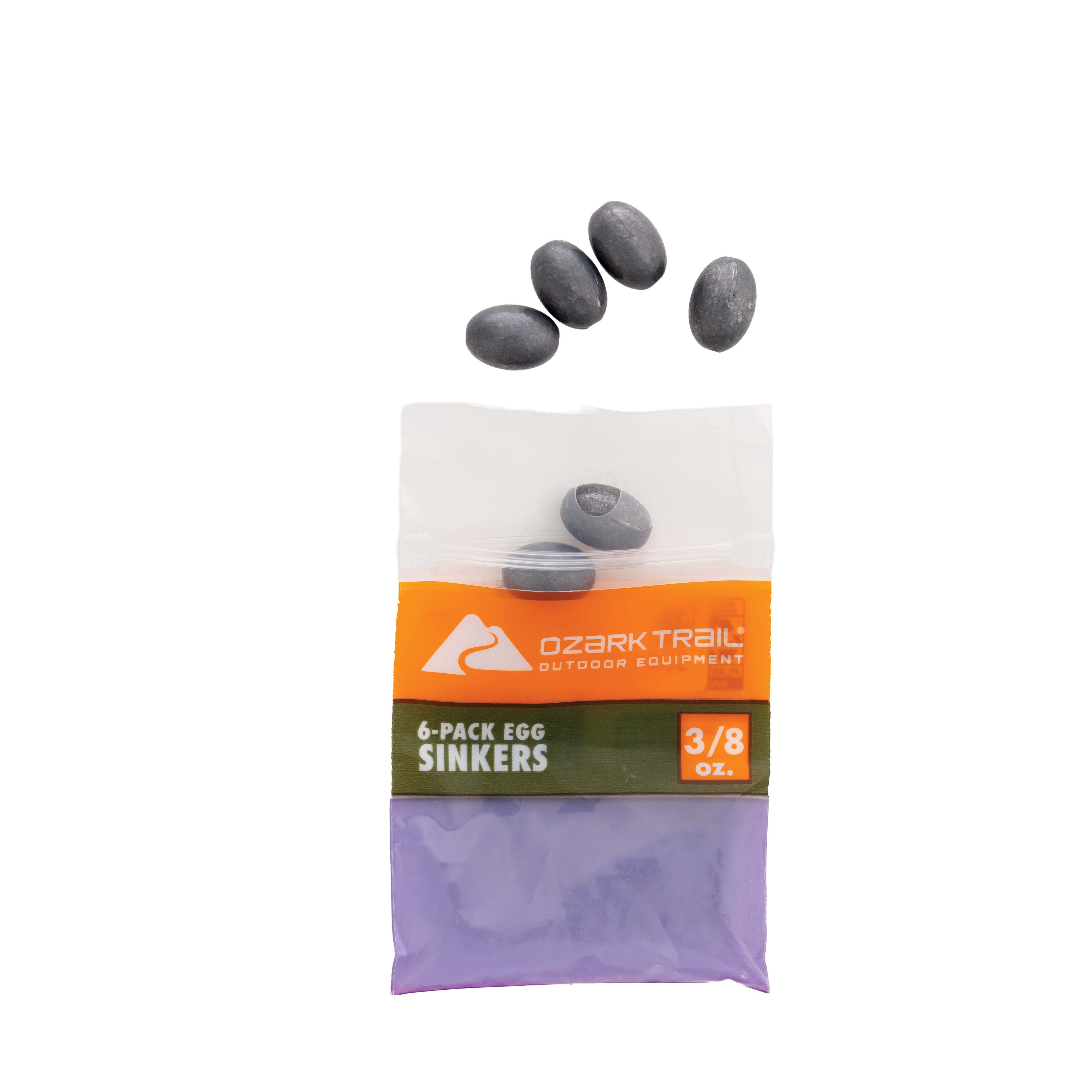 Ozark Trail 3/8 oz Egg Sinkers Fishing Weights 6 Pack