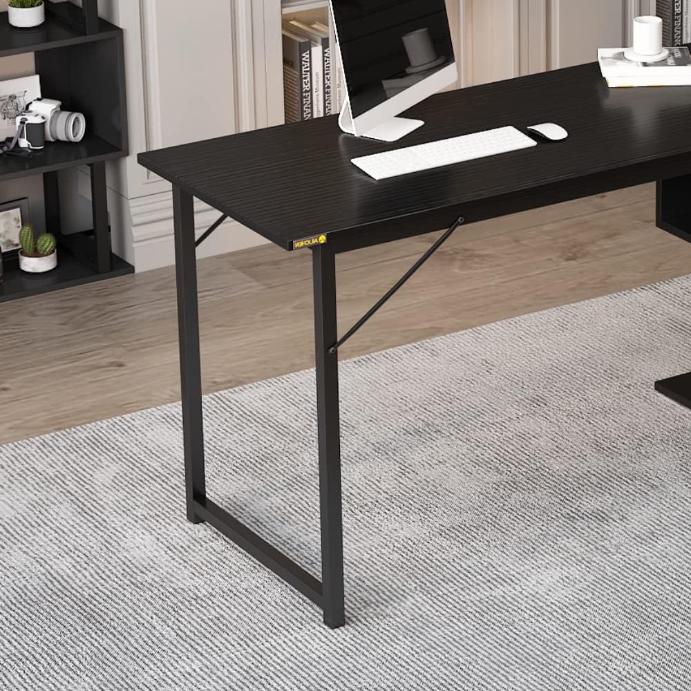 L Shaped Computer Desk with 2 Shelves Bookshelf, Modern Corner Computer Desk with Storage, Office Desk Study Table Writing Desk for Home Office