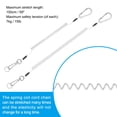 thumbnail image 3 of 3pcs Retractable Spring Coil Straps, 6" Spiral Lanyard Cord with Aluminium Rotatable Clip, Clear, 3 of 6