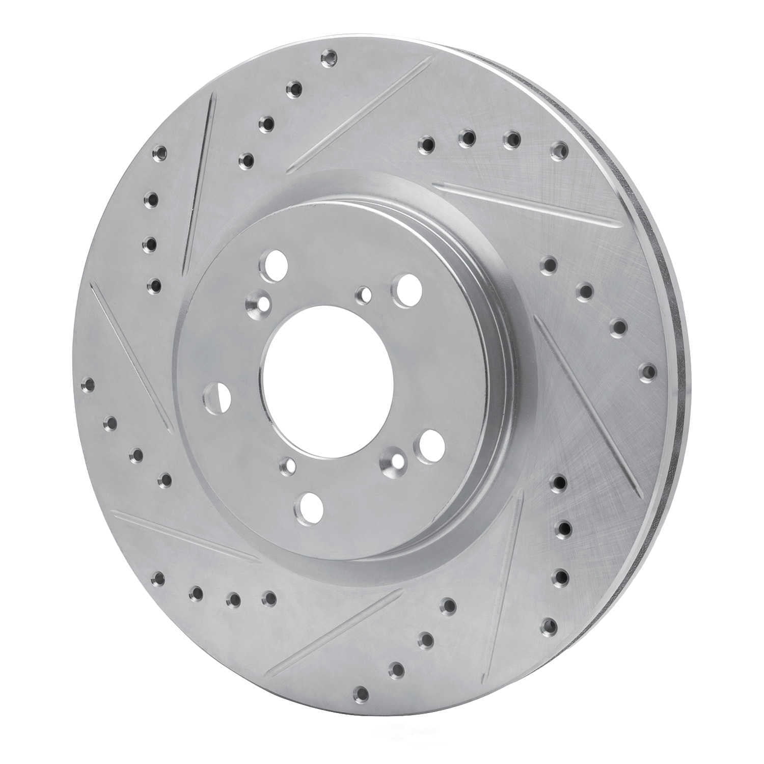 Dynamic Friction Company 631-59051L DFC Brake Rotor - Drilled And Slotted - Silver