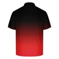 thumbnail image 5 of Mens Gradients Tshirts Button Collar Polo Shirts Men Short Sleeve Pullover Top Summer Clothing, 5 of 5