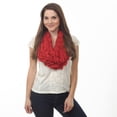thumbnail image 3 of StylesILove Chic Oversized Ruffle Knitted Infinity Scarf (Red), 3 of 3