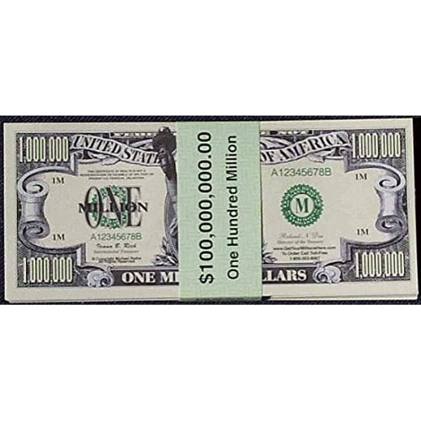 Green Mountain Direct Set Of 100 Million Dollar Bills Walmart Com Green Mountain Direct Set Of 100 Million Dollar Bills Walmart Com