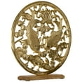 thumbnail image 3 of Northlight Koi Fish with Lotus Flower Sculpture with Wooden Base - 13.5", 3 of 4