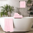 thumbnail image 6 of BELIZZI HOME Ultra Soft 6 Pack Cotton Towel Sets, Contains 2 Bath Towels 28x55 inch, 2 Hand Towels 16x24 inch & 2 Wash Coths 12x12 inch, Compact & Lightweight - Pink, 6 of 7