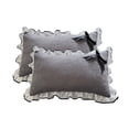 thumbnail image 4 of 2-Pack Sweetheart Pillowcases - Flannel Ruffled Pillow Covers with Bow | Soft Skin-Friendly Pillowcases for Bedroom, Multiple Colors, 4 of 5