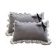 thumbnail image 2 of CaiYueKe Lace Ruffled Pillowcases Set of 2 - Brushed Soft Decorative Bow Rose Print Pillow Covers for Bedroom Sofa Couch, Elegant Pillow Shams for Home Decor, 2 of 7