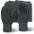 thumbnail image 1 of Guantes de protección Evridwear de algodón y poliéster, color gris, tamaño grande, 12 pares, 1 of 8