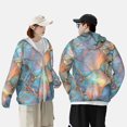thumbnail image 4 of Balery Pastel Abstract Fluid Art Sudadera ligera de manga larga con capucha y protección solar UPF 50+ para hombre y mujer, ideal para pesca y running-Small, 4 of 7
