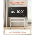 thumbnail image 3 of KFFKFF Mobile Television Stand, Rolling TV Base for 35-100 Inch LED/LCD/OLED Flat/Curved Screens, TV Stand with Casters Supporting up to 198 lbs for Living Space, Bedroom, Workspace, 3 of 9