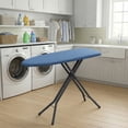 thumbnail image 2 of LEDREM Foldable Ironing Board, 43" x 13", with Cover and Pad, Iron Rest, Hook, 7 Level Height Adjustable, Blue, 2 of 13
