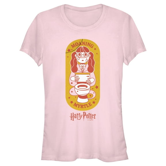 Junior's Harry Potter Moaning Myrtle Cartoon  Graphic Tee Light Pink X Large