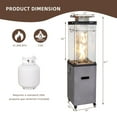 thumbnail image 4 of Afterglow Outdoor Patio Propane Fire Heater with Weather Cover Glass 41000 BTU Fireplace Cement Gray ﻿ ﻿, 4 of 6