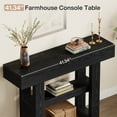 thumbnail image 5 of Finmind 41.34-Inch Farmhouse Console Table, 2-Tier Narrow Sofa Table Behind the Couch, Entryway Furniture with Storage Shelves for Living Room, Hallway, Foyer, Natural Brown, 5 of 8