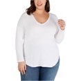 thumbnail image 1 of INC T-Shirt de Base à Queue pour Femmes, Blanc, Grande Taille, 1X, 1 of 6
