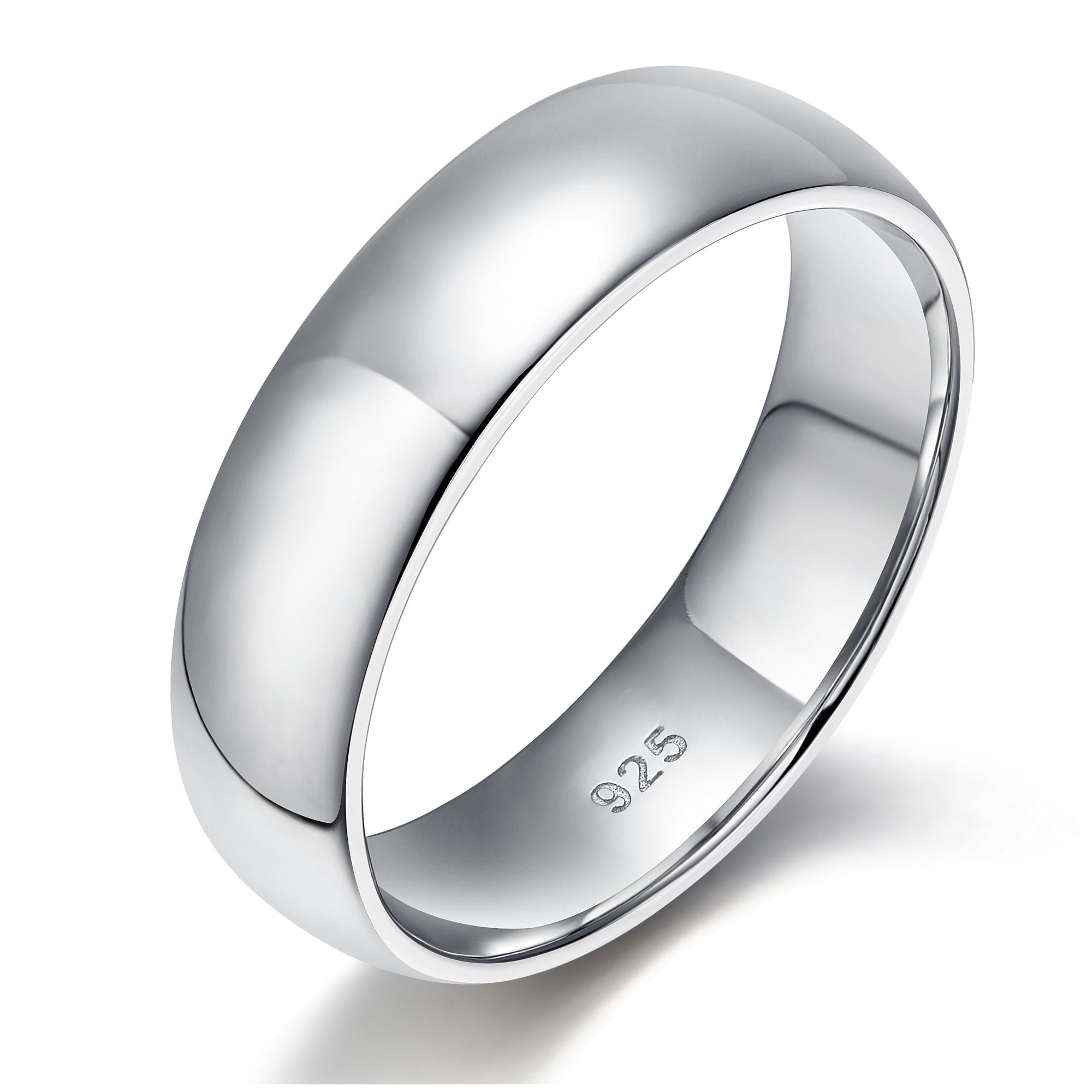 Monkton Silver Ring – 925 Pure Sterling Silver Ring - Sterling Silver Rings for Women – Elegant Silver Band Rings For Women and Men - Gifts for Special Occasions 2mm, 4mm, 6mm Ring Size 5-12
