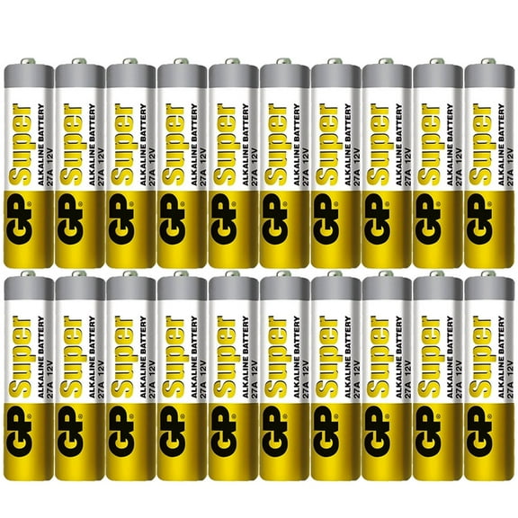 GP 27A 12V Alkaline Battery Pack of 20 - Bulk