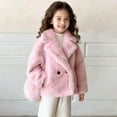 thumbnail image 7 of NAISIBABY Girls Faux Fur Coat 7T, Double-Breasted Thermal Lined Classic Lapel Winter Fashion Warm Coat Pink (5-14T), 7 of 7