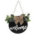 thumbnail image 2 of Round Hanging Welcome Sign Pendant For Homeowners And Shop Owners In Rustic Style With Black Color 1Pc, 2 of 3