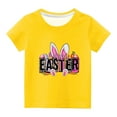 thumbnail image 2 of Qiopertar Haut à Manches Courtes Imprimé Col Rond Mignon Mode pour Enfants Garçons Filles en Solde à Moins de 5$ en Solde, 2 of 6