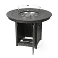 thumbnail image 4 of WestinTrends Helios 47" Modern Outdoor Patio Propane Round Counter Height Fire Pit Table (Rocks Not Included), Gray, 4 of 14