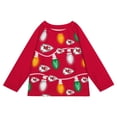 thumbnail image 2 of Preschool Kansas City Chiefs Two-Piece Garland Holiday Long Sleeve Pajama Set, 2 of 3