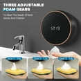 thumbnail image 3 of Automatic Soap Dispenser Foam Bathroom: Wall Mount Rechargeable Touchless Adjustable Auto Smart Electric Plastic Black Foaming Soap Dispenser with Clock - Kitchen - Hand Dish Lotion Couple Kids, 3 of 5