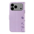 thumbnail image 2 of Allytechgroup For iPhone 16 Plus Flip PU Leather Wallet Case, Built-in Cash Slot Credit Card Pocket Shock-Absorbent Lightweight Protective Cover with Wrist Strap for Women Girls, Purple, 2 of 10