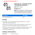 thumbnail image 2 of Brake Rotor Set - Compatible with 2019 - 2022 BMW 330i xDrive Base 2020 2021, 2 of 2
