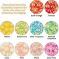 thumbnail image 4 of 100 cuentas de cristal de Murano craqueladas, redondas y artesanales de 10 mm, de 10 colores, para pulseras de la amistad de verano, joyería para el Día de la Madre., 4 of 5