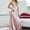 Pink, variant on Naittoop Womens Elegant Midi Nightdress Lace Trim Spaghetti Strap Lingerie Slip Dress Satin Silk Valentines Sleepwear