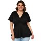 thumbnail image 1 of Blusa corte A Roman Fashion /Tallas Extras, 1710 (Negro) negro 40 Roman Fashion BL-GR-1710-NEGRO, 1 of 6