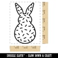 thumbnail image 2 of Bunny Pattern Sprinkles Easter Rabbit Rectangle Rubber Stamp Stamping Scrapbooking Crafting - Large 2.5in, 2 of 7