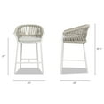 thumbnail image 3 of Maiden 27" Set of 2 Patio Counter Stool Beige Axroma Olefin, 3 of 6