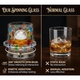 thumbnail image 4 of Spinning Glass with Rotating Base, Style Bourbon Tumbler for Scotch Cocktails, Artistic Glass for Home Bar, Fashioned Gift for Friends,D, 4 of 8