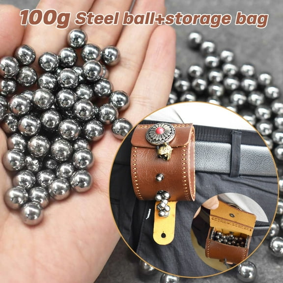 3.15"/8mm Steel Balls Bag,Outdoor Shooting Hunting Accessories for Slingshot Shot 100g/200g
