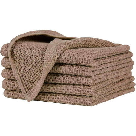 

100% Cotton Kitchen Dish Cloths Waffle Weave Dish Towels for Drying Dishes Super Soft Absorbent Quick Drying Dish Rags 12 X 12Inch 15PC