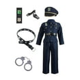 thumbnail image 4 of XFHLMJFF Carnival Toddler Police Officer Dress Up Outfit for Boys Kids Cop Outfit for Party Show Performance 1Pc Top+1Pc Pants+1Pc Hat+1Pc Whistle+1Pc Id+1Pc Belt+1Pc Hands 7Pcs Set 5-7Y, 4 of 4