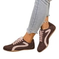 thumbnail image 5 of Willtoo Womens Sneakers Retro Color Block Lace Up Low Top Round Toe Casual Shoes Lightweight Gum Sole Fashion Walking Trainers, 5 of 5