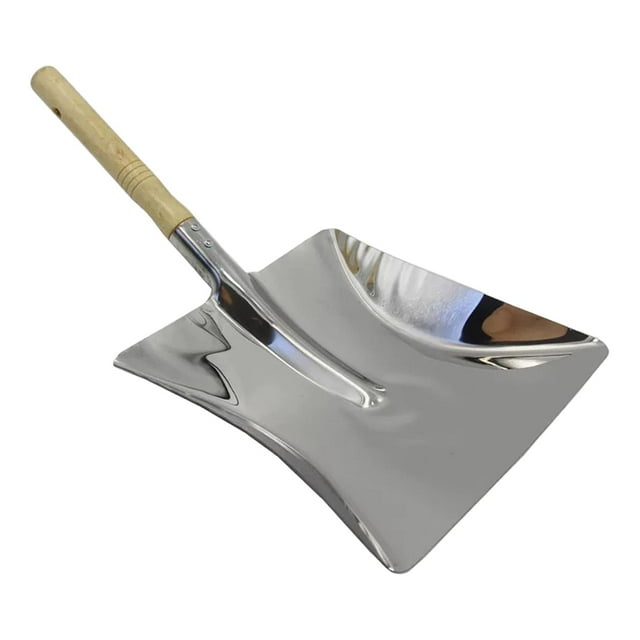 para chimenea, de mano, versátiles, de acero inoxidable, con mango ergonómico, pala para plantar, para horno de pizza, limpieza de cenizas Grande