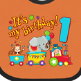 thumbnail image 4 of Inktastic It's My Birthday Circus Train 1st Birthday Boys or Girls Baby Bib, 4 of 4