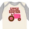 thumbnail image 4 of Inktastic Pink Tractor Little Sister Girls Long Sleeve Baby Bodysuit, 4 of 5