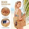 thumbnail image 4 of YAOMOBB Shoulder Bag Travel Swimming Mesh Tote Large Capacity Multi Compartments Double Handles Perspective Portable Beach Bag Perfect for Swimming and Beach Activities, 4 of 7