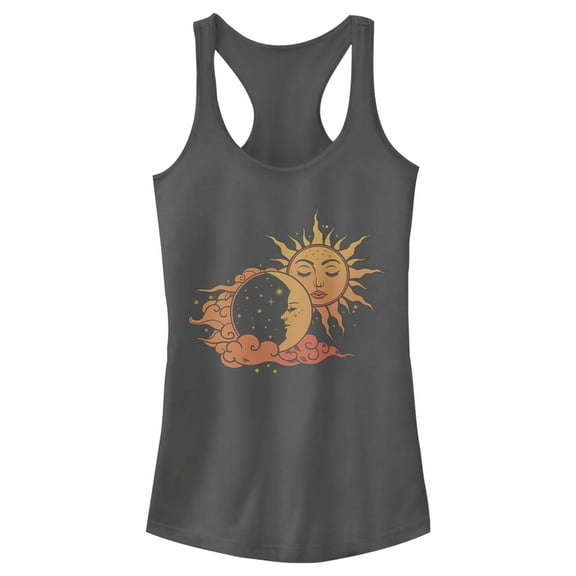 Junior's Lost Gods Golden Hour Racerback Tank Top Charcoal X Small